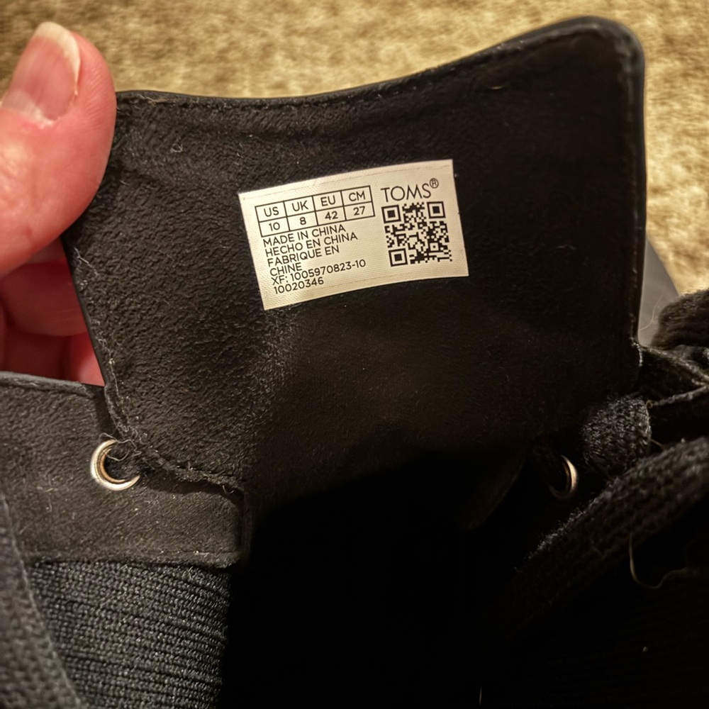 Toms Black Lace-Up Women's Boots - Picture 5 of 7